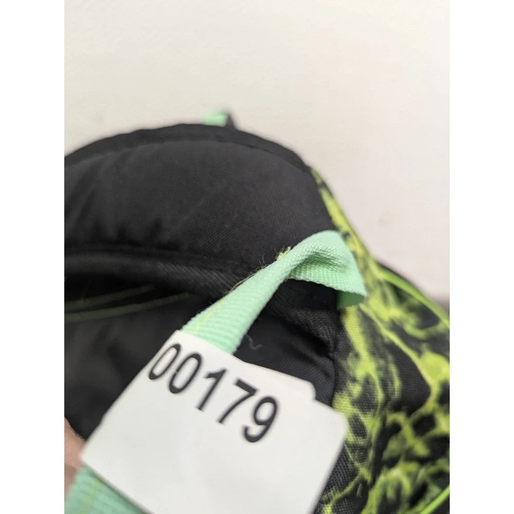 High Sierra Backpack Green Black Lightning Pattern School Hiking Daypack Bag